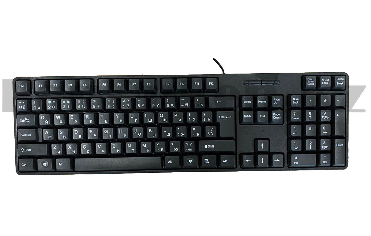 Клавиатура проводная бесшумная USB Wired Fashion Waterproof Keyboard AR-680 черная - фото 4 - id-p80376805