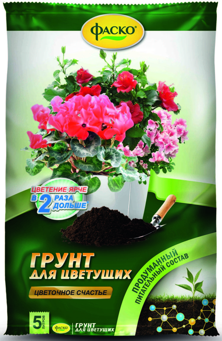 Почвогрунт для цветущих "Цветочное счастье", 5 л