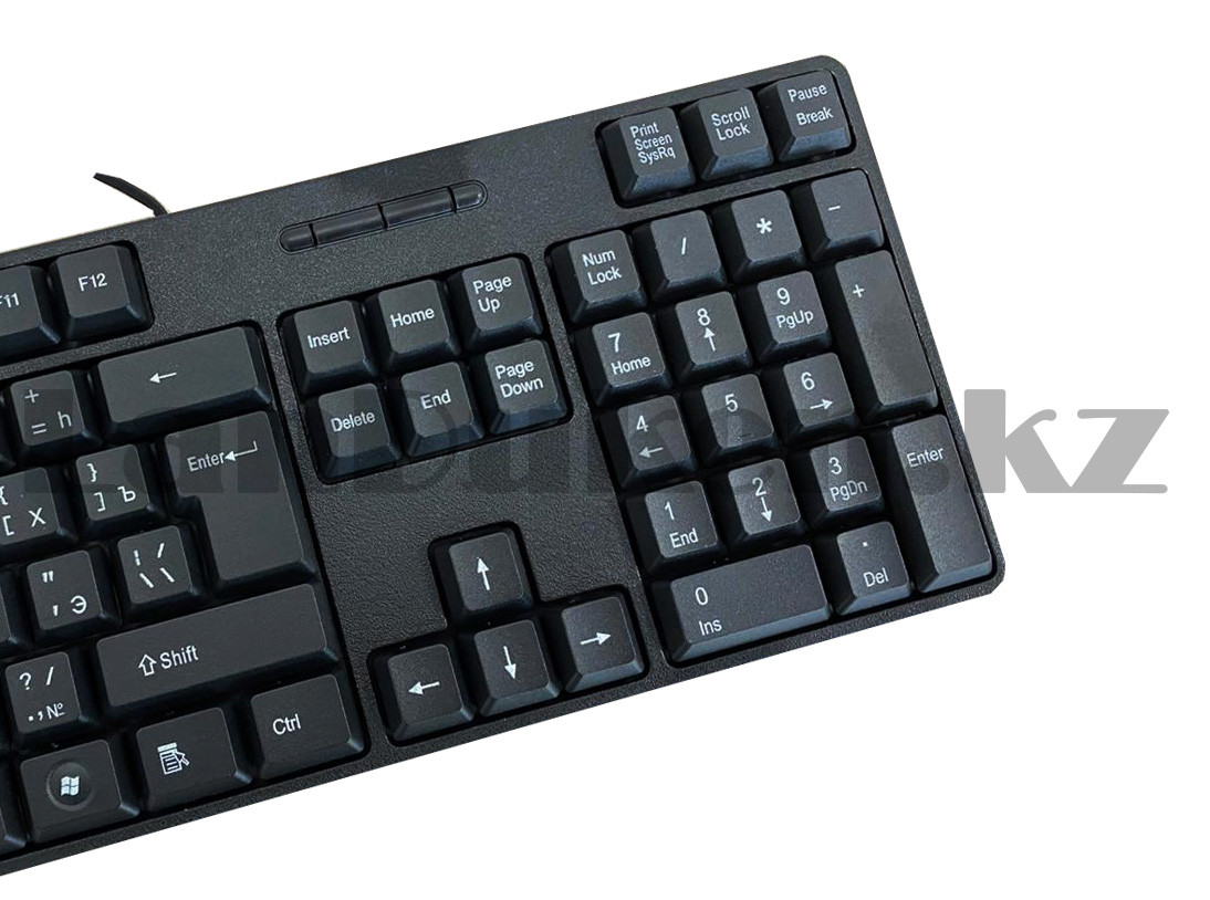 Клавиатура проводная бесшумная USB Black Antelope Keyboard TJ-818 черная - фото 5 - id-p80379470
