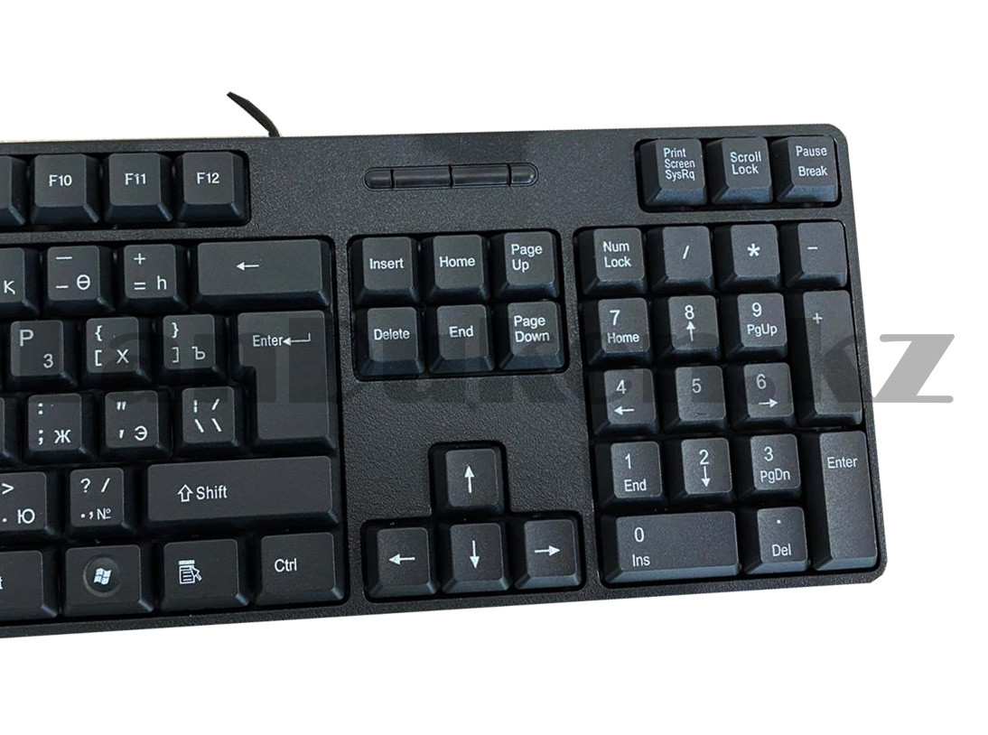 Клавиатура проводная бесшумная игровая USB Fashion Business Keyboard D-610 черная - фото 9 - id-p80380939