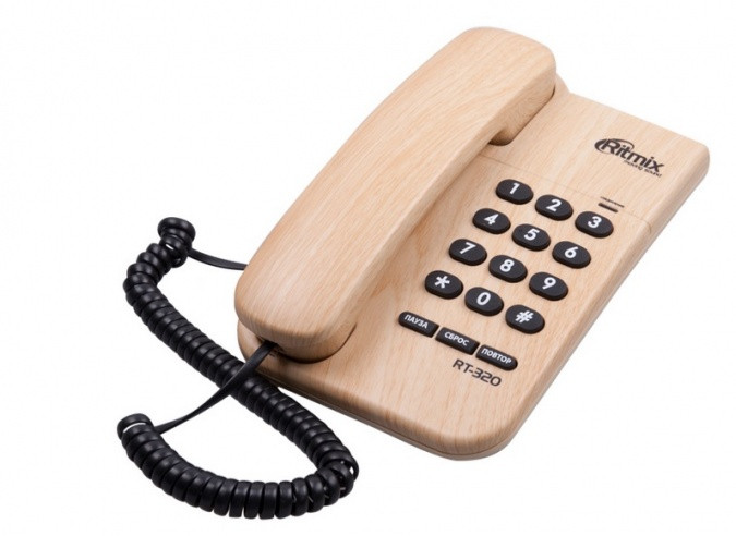 Телефон проводной Ritmix RT-320 светлое дерево