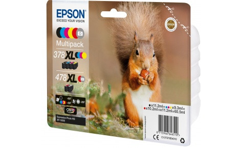 Картридж Epson C13T379D4020 478XL Mpack Ink(Bk.C.M.Y.R.GY) RF/AM Tag набор 6 шт.