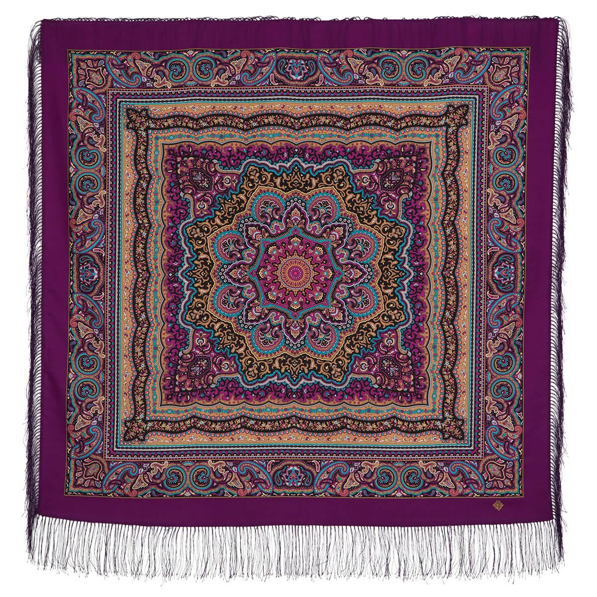 Павлопосадский платок Северное сияние 1625-4 (110х110 см)