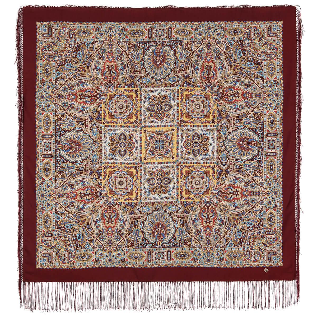 Павлопосадский платок Рождественский пряник 1805-4 (110х110 см)