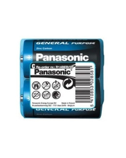 Батарейка солевая PANASONIC General Purpose C 2B (2 шт) - фото 1 - id-p69618540