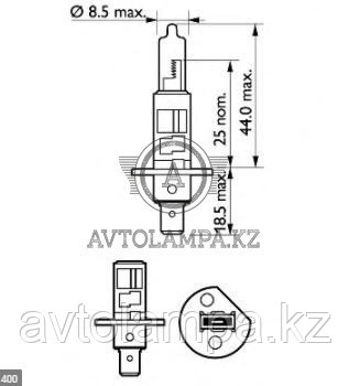 12258XV H1 Philips X-Treme Vision +100 Штатная галогеновая лампа - фото 3 - id-p80433328