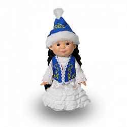 Весна Кукла "Веснушка" Девочка в казахском костюме, 26 см.