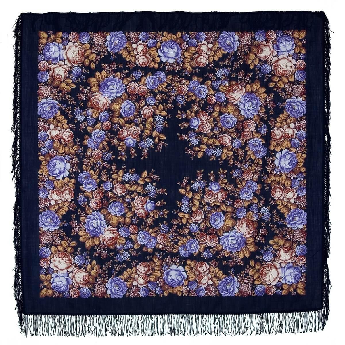 Павлопосадский платок Цветочная сказка 1458-14 (146х146 см)