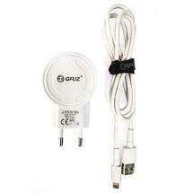 Зарядное устройство сетевое с 2-мя портами и кабелем USB GFUZ {2,4A; Fast Charging} (с разъемом Apple, фото 3