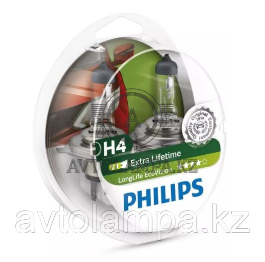 12342LLECOS2 H4 Philips LongLife EcoVision  Штатная галогенная лампа