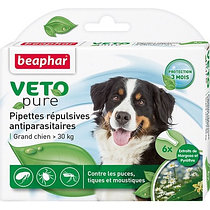 Beaphar биокапли от паразитов для собак крупных пород, 6 пипеток, VETO pure