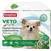 Beaphar биокапли от паразитов для собак мелких пород, 3 пипетки, VETO pure