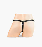 Двойной страпон на ремне черного цвета, фото 4