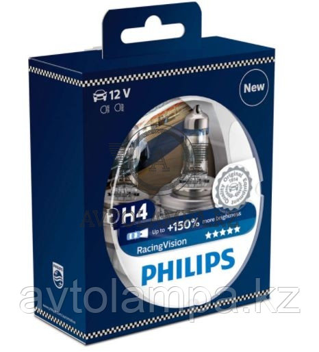 12342RVS2 H4 12V 60/55W Philips Racing Vision Штатная галогенная лампа