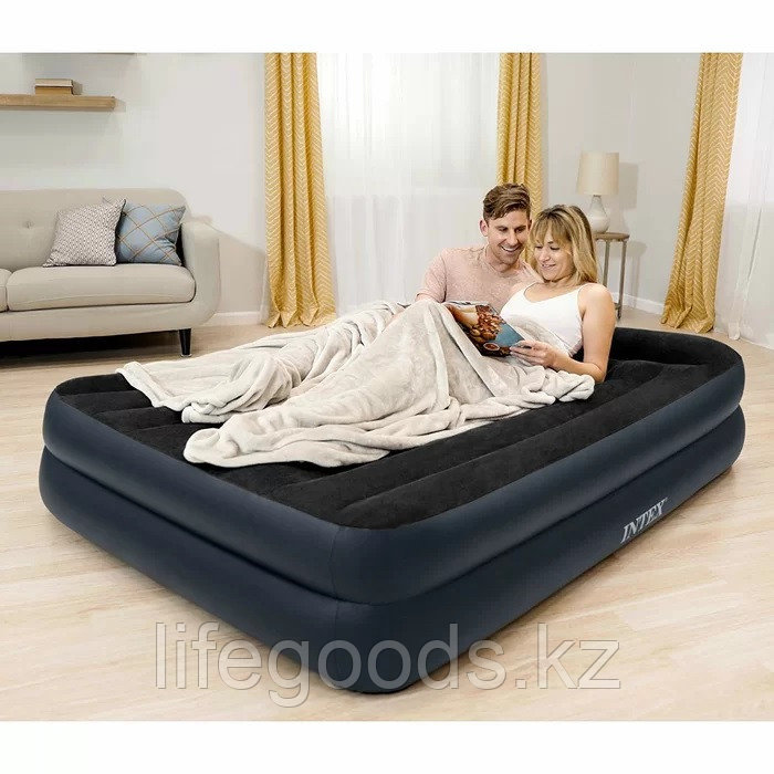 Двуспальная надувная кровать со встроенным насосом, Intex 64124