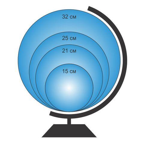 Глобус с подсветкой от сети Globen «Классик Евро» {физический, политический, рельефный} (физический / 15 см) - фото 4 - id-p70347515
