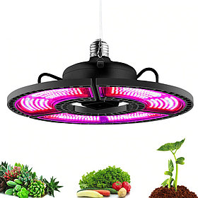 Фитолампа үшжапырақты бейімделетін 504 LED қызыл-көк спектр E27