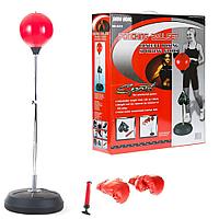 Боксерская груша с перчатками punching ball