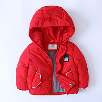 Куртка зимняя "Mother`s babybear" для мальчиков от 3 до 7 лет, красная.