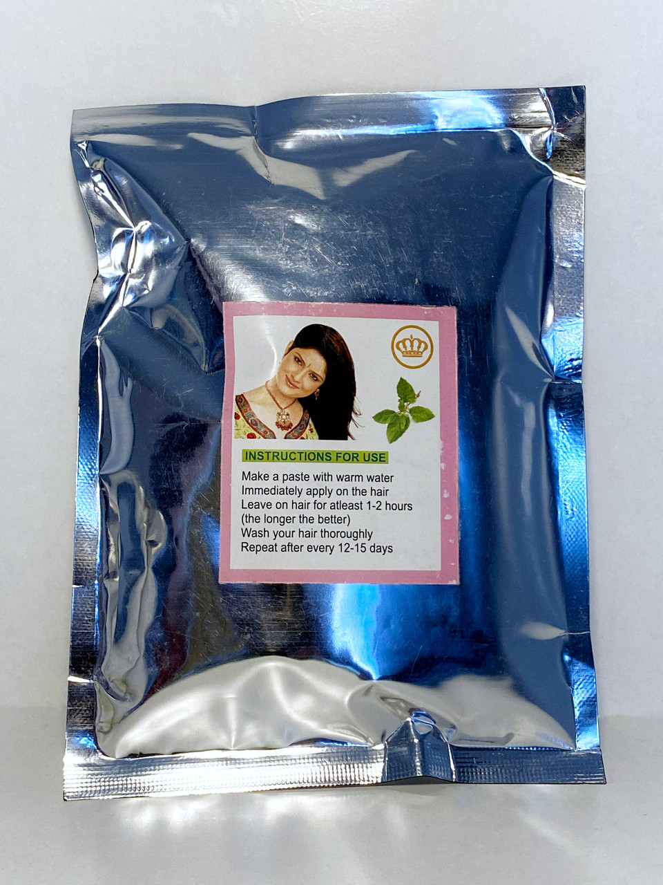 100% натуральная краска для волос (темный  каштан), Henna PowderLight Brown,100 гр