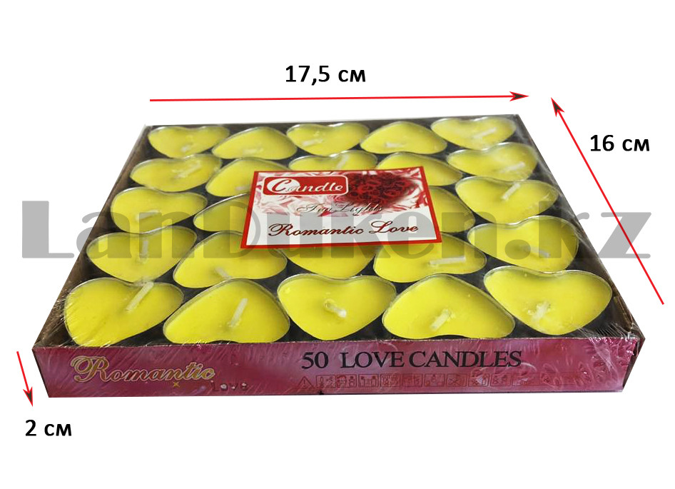 Набор свечей "Romantic Love" 50 штук (желтые) - фото 3 - id-p80467188