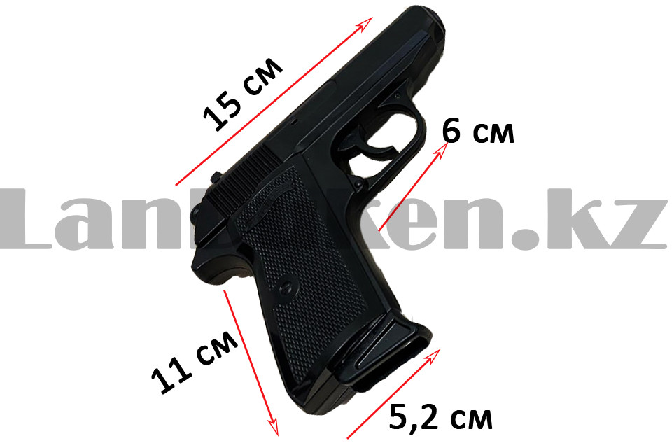 Зажигалка пистолет "Lighter 508" Вальтер Walther в кобуре черный - фото 3 - id-p80472470