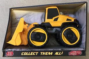 Машинка трактор Городской транспорт желтый