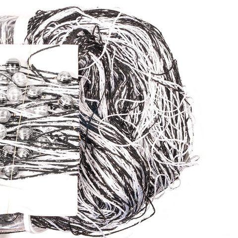 Штора-лапша веревочная «Кисея-занавес из нитей» {3 x 3 метра} (Черно-Белый / без декора) - фото 9 - id-p80494385