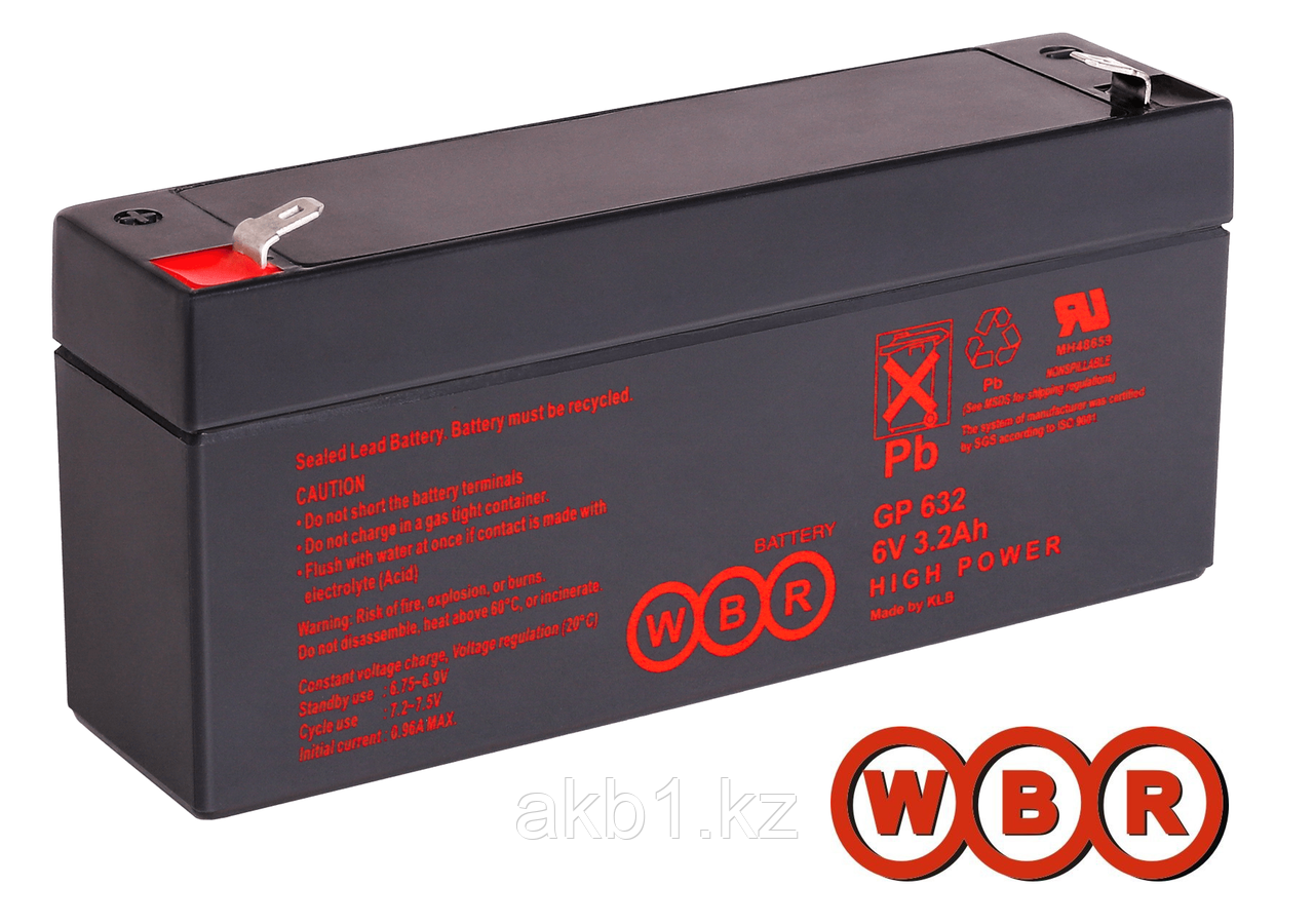 Аккумулятор WBR GP 632 (6В /3,2 Ач)