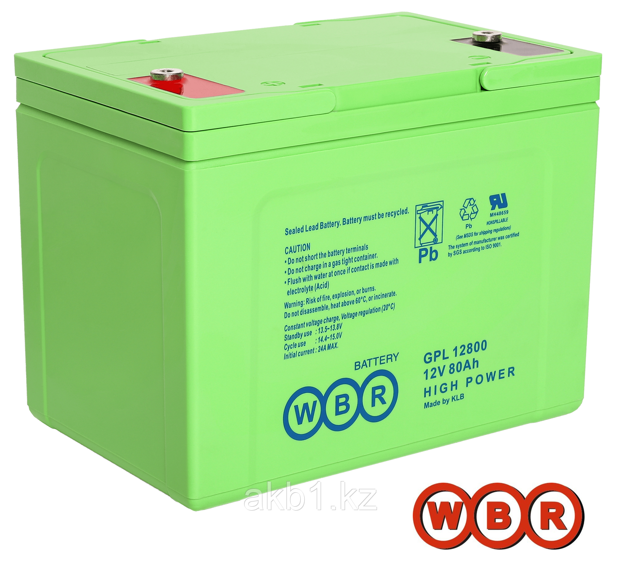 Аккумулятор WBR GPL 12800 (12В /80Ач)