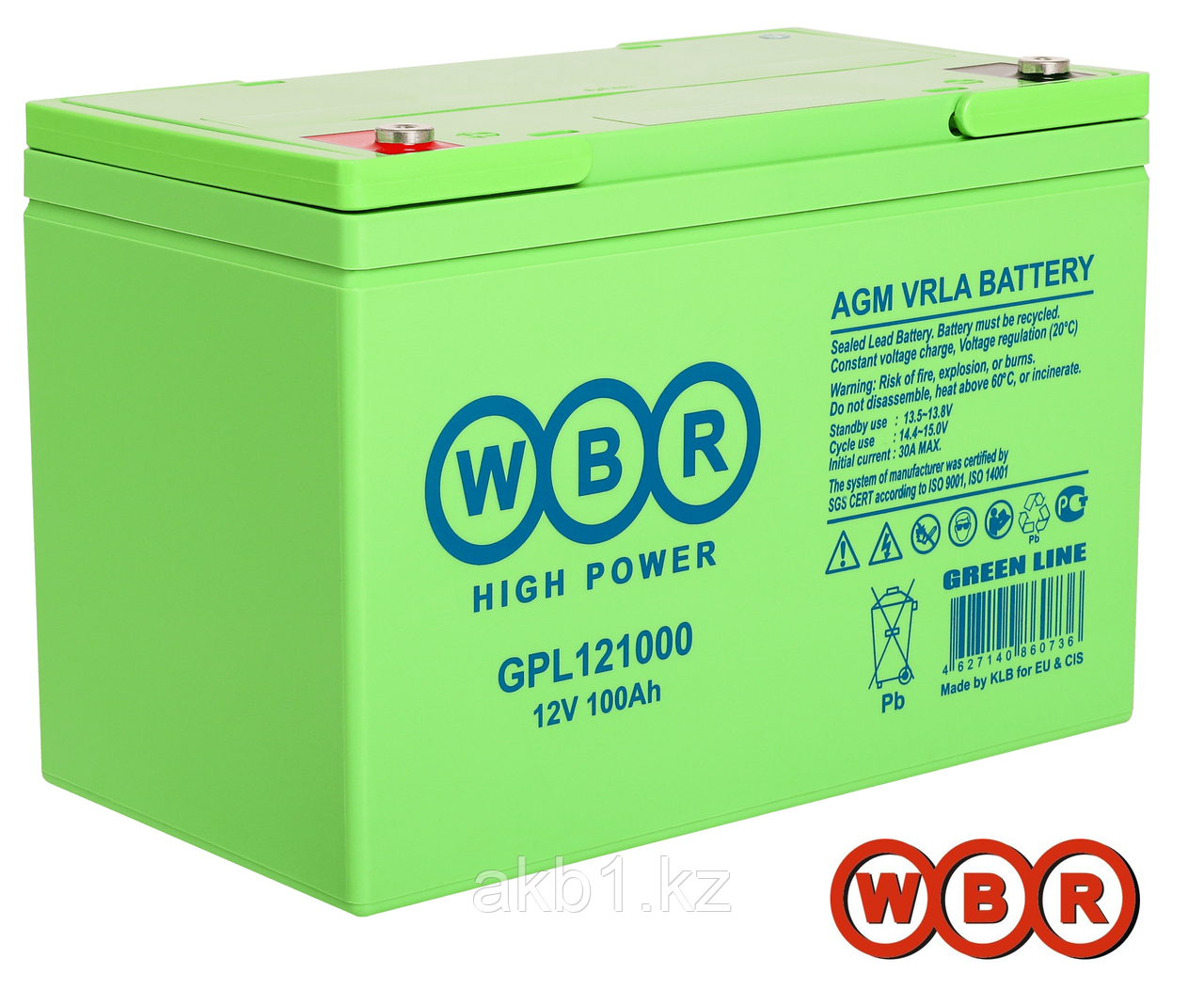 Аккумулятор WBR GPL 121000 (12В /100Ач)