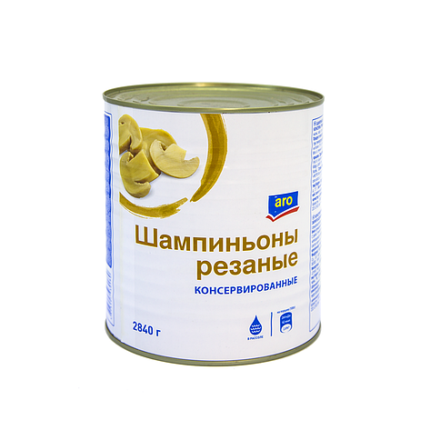 Шампиньоны резаные ARO 2,84кг, фото 2