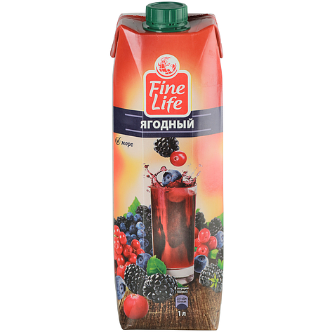 Морс Fine life ягодный 1л, фото 2