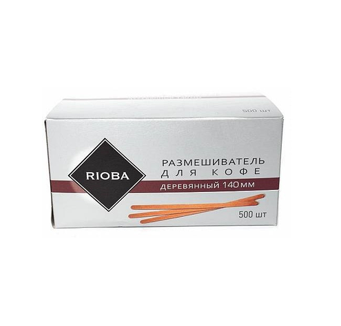 Размешиватель для кофе Rioba деревянный 500шт х 140мм, фото 2