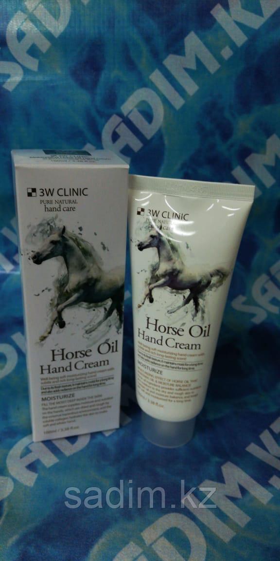3W Clinic Horse Oil Hand Cream 100 ml - Крем для рук с конским жиром