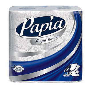 Туалетная бумага Papia Royal Edition 4сл 4рул х 12пач.