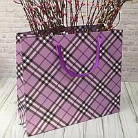 Подарочный пакет " Burberry " фиолетовый 33 х 26 х 12 см