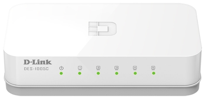Неуправляемый коммутатор D-Link DES-1005C/A1A, 10/100, 5-портовый