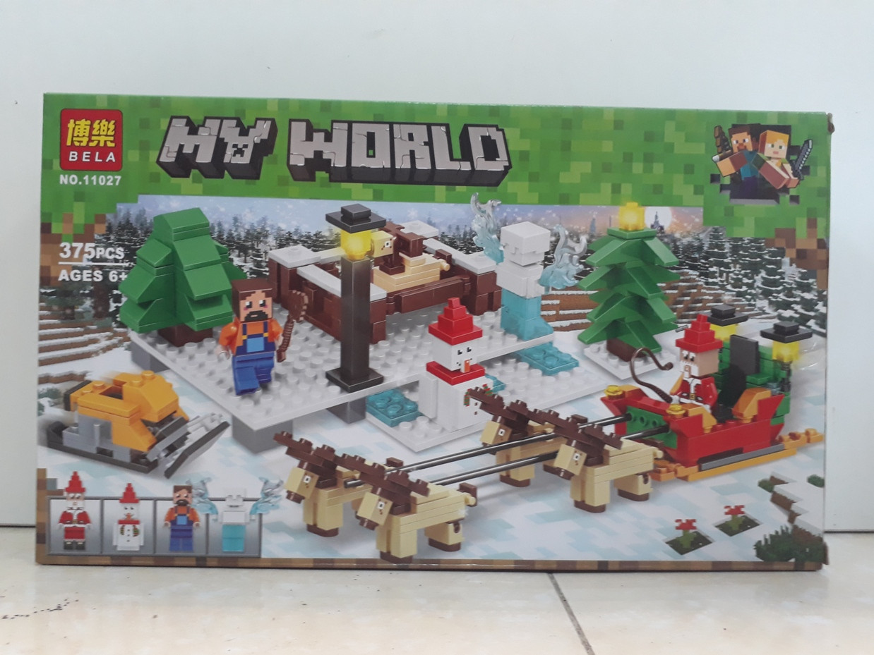 Конструктор LARI 11027 375 pcs. Прогулка на оленях. My world. Minecraft. Майнкрафт. Рассрочка. Kaspi RED, фото 1