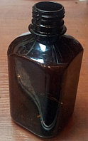 Бутылка 250мл темная квадратная+крышка (300шт.ДШВ 60*45*85, 6,1кг)(ВШ 126х59мм)