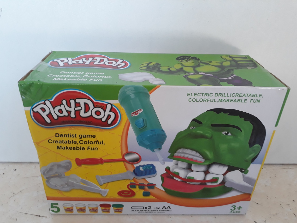 Игра Мистер Зубастик. Халк. Hulk. Классный подарок. Play-Doh. Пластилин.