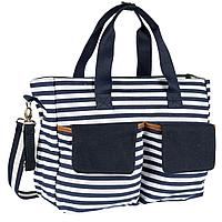 Chicco: Дорожная сумка для мамы в полоску син/бел