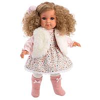 LLORENS: Кукла Елена 35 см., блондинка в меховом жилете