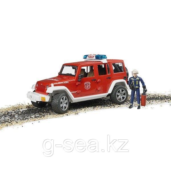 Bruder: Внедорожник Jeep Wrangler Unlimited Rubicon Пожарная с фигуркой - фото 4 - id-p80571489
