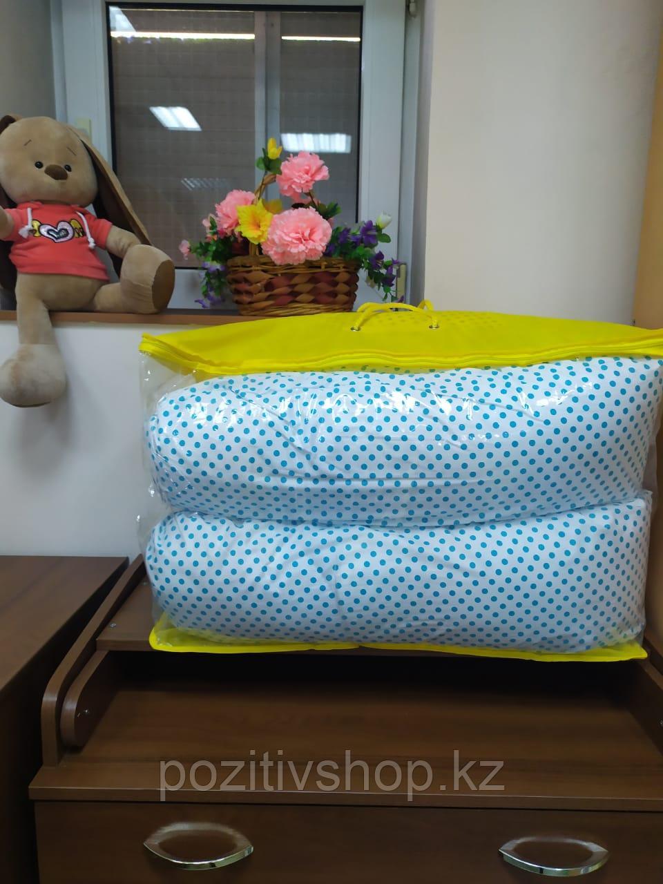 Подушка для беременных голубой/горошек