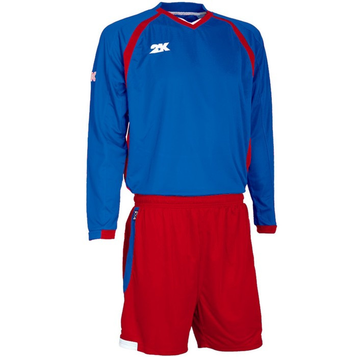 Комплект футбольной формы 2K Sport Leandro длинный рукав, royal/red/white, размер XL