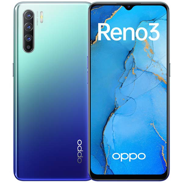 Смартфон OPPO Reno3 (Auroral Blue, 657236) - фото 2 - id-p80390025