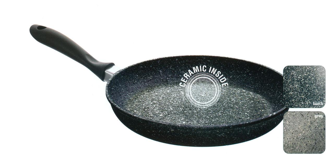 Сковорода с керамическим покрытием серая без крышки, Ø 24 см "Crispy Natura" (SSW Berlin, Германия), фото 1