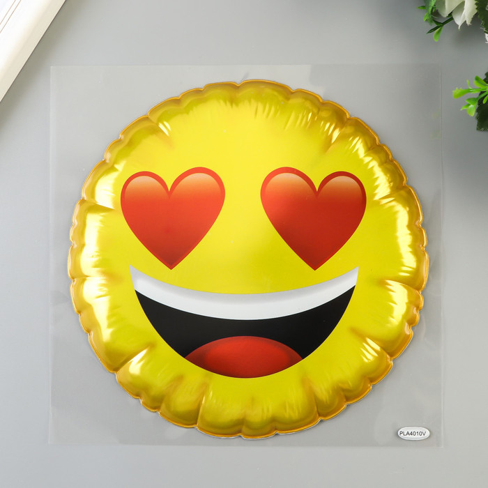 Объёмная наклейка Room Decor "Влюблённый смайлик" 18х18 см
