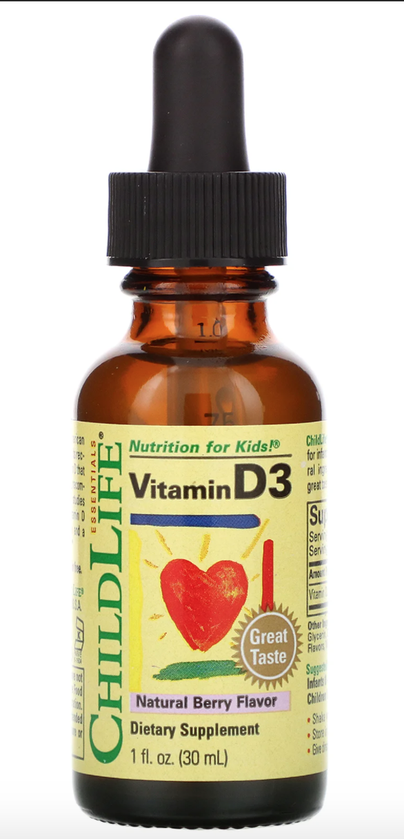 Витамин D3, вкус натуральных ягод, 30 мл (1 жидк. унция) от ChildLife